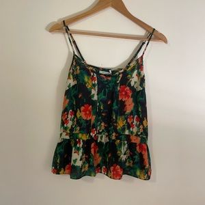 Kimchi Blue Floral Ruffle Camisole Top